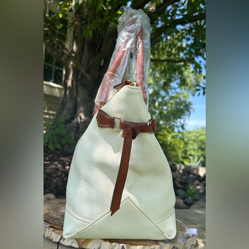 Vintage Dooney & Bourke Fairfield White Camposa Domed Tortoiseshell Satchel NWT - Picture 12 of 16